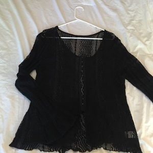 Sheer button-up blouse or coverup