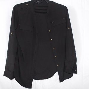 Black buttoned blouse