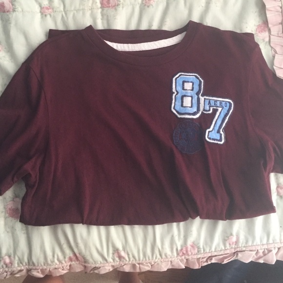 maroon Aeropostale shirt