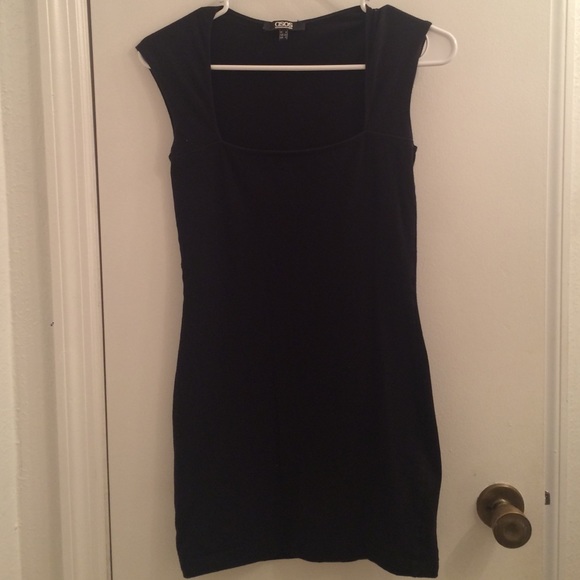 Black asos fitted dress