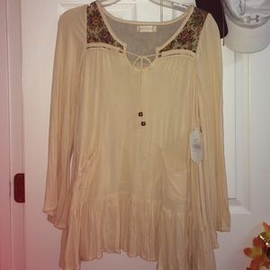 Cream Altard State boho flowy top