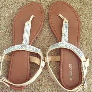 Nude/sparkly sandals!