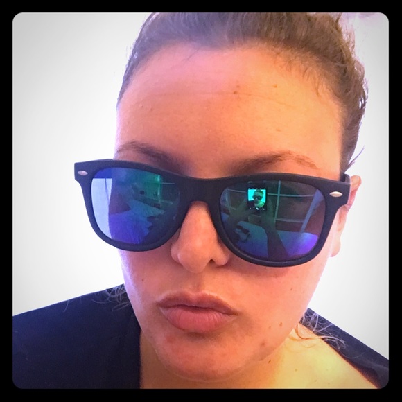 The Fancy blue and green mirrored sunglasses