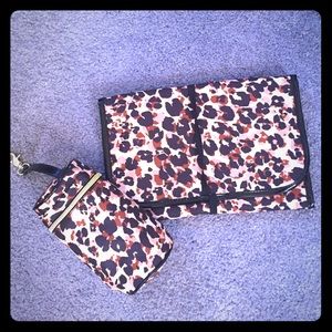 Betsey Johnson new changing pad, bottle holder