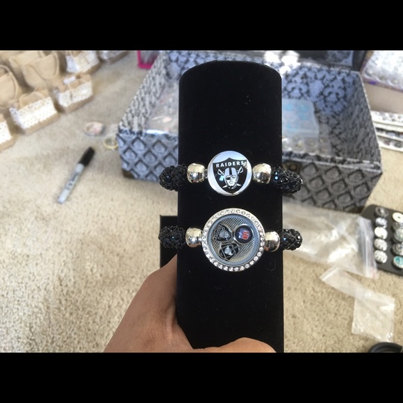 Raiders bracelets.