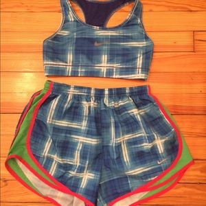 Nike Tempo Shorts and Sports Bra Set - Size Medium