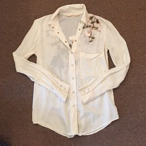 ZARA woman special collection embroidered shirt
