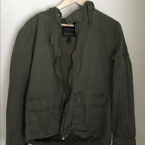 Weathered green military jacket