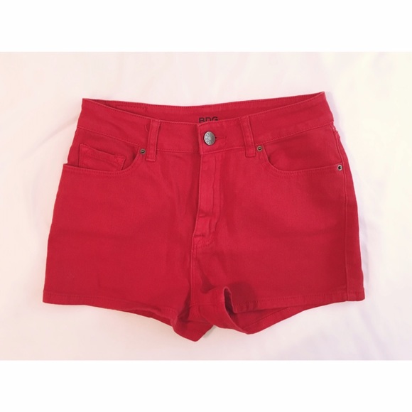 Urban Outfitters BDG red denim shorts