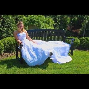 A gorgeous lace DaVinci Wedding Gown!