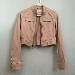 VINTAGE ABERCROMBIE & FITCH CROPPED JACKET (TAN)