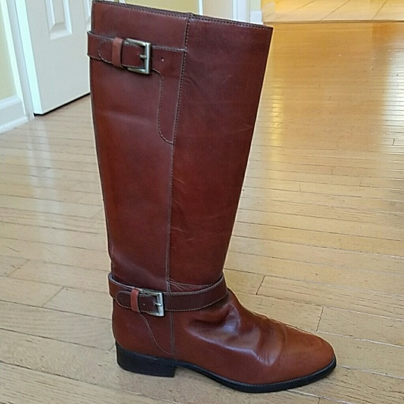 Cognac brown riding boots - Picture 2 of 4