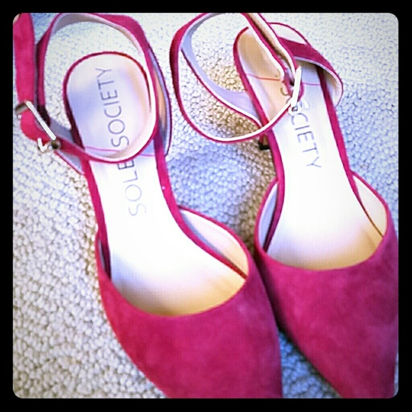 Sole Society suede pumps.