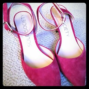 Sole Society suede pumps.