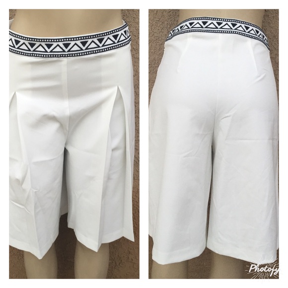 Embroidered waist gaucho pants - Picture 2 of 4