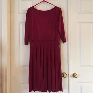 White House Black Market dark red dress