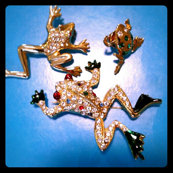 Vintage Frog Brooches