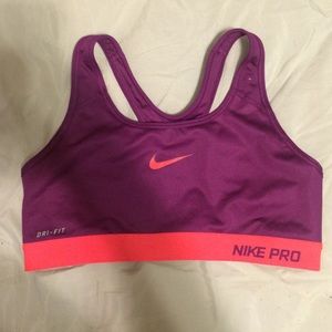 PURPLE NIKE SPORTS BRA