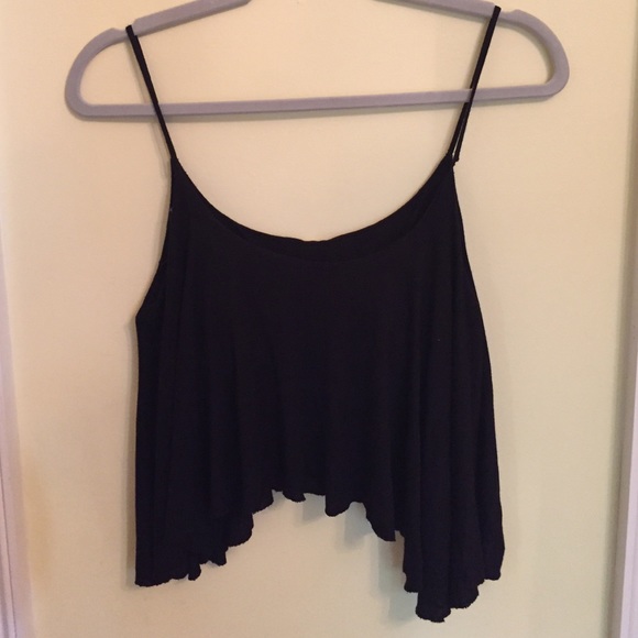 Retro black crop top