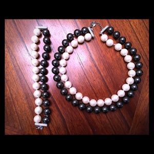 Pearl Necklace and Bracelet