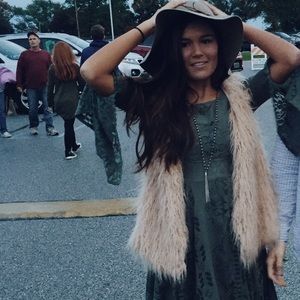 American eagle fur vest
