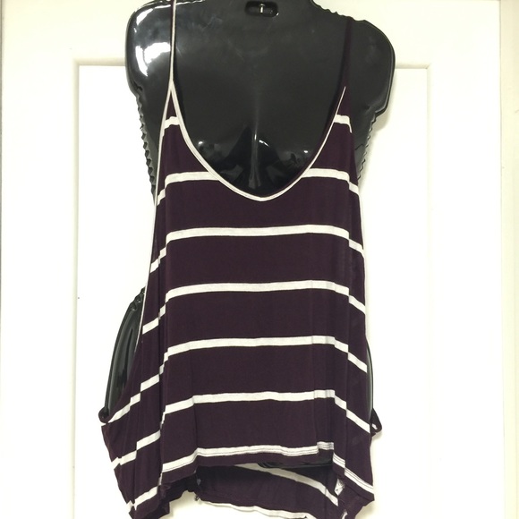 BM plum striped tank