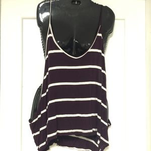 BM plum striped tank