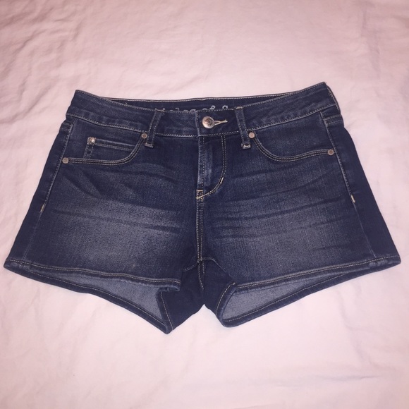 Articles of Society Denim Shorts Silver Hardware