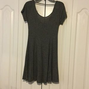 Grey fit and flare dress