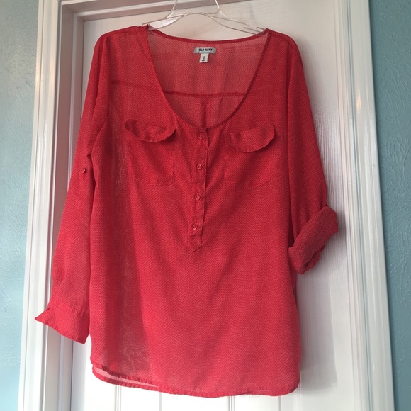 Old Navy Tops - Old Navy chiffon style Blouse XL