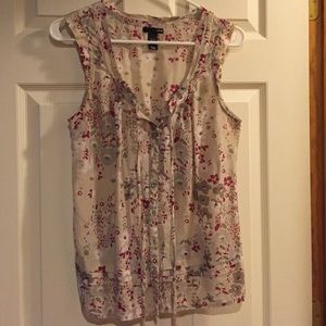 Sleeveless Floral Print Blouse