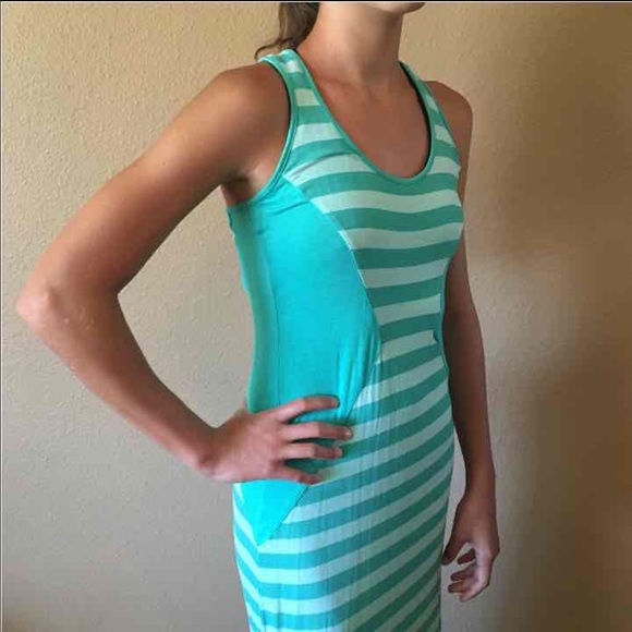 Bebe Turquoise Maxi Dress XS
