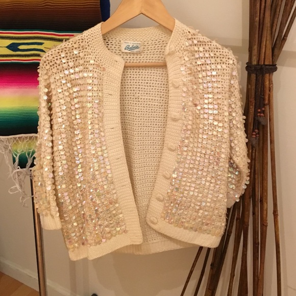 Vintage sequin knit cardigan - Picture 1 of 1
