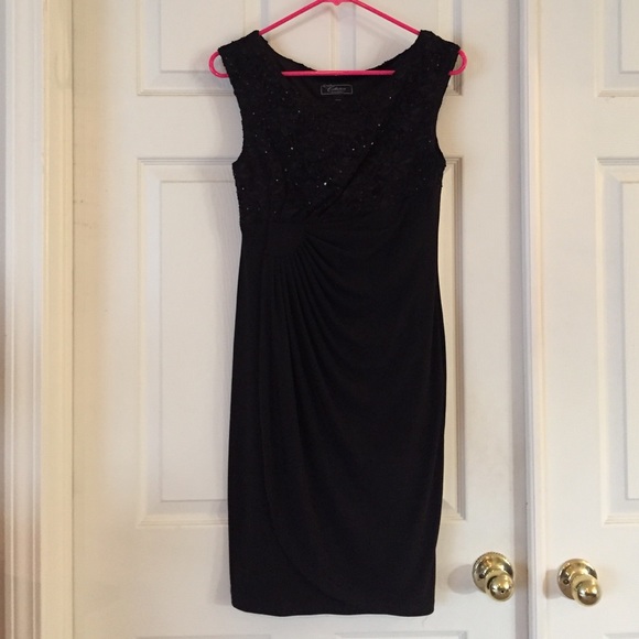Dress Barn LBD w/lace & sequined bodice - Picture 1 of 4