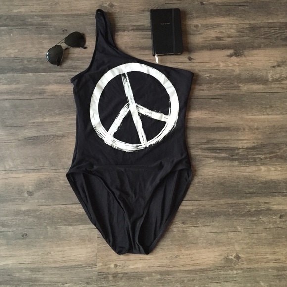 Black one shoulder swimsuit/leotard