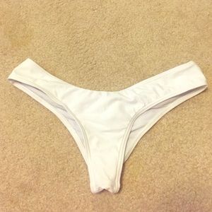 White bikini bottoms.