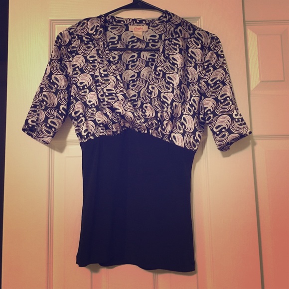 Purple & Black Candies fitted blouse