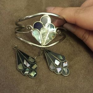 Vintage Cuff and Earring Set