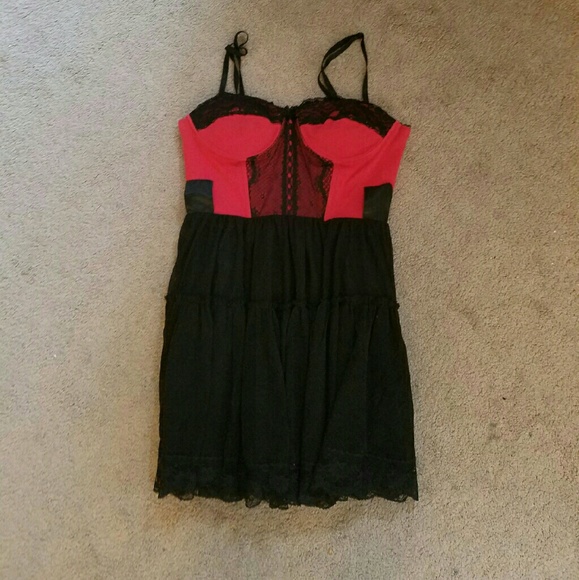 Red Corset mini dress