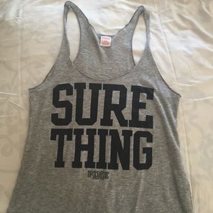 Pink "sure thing" tank