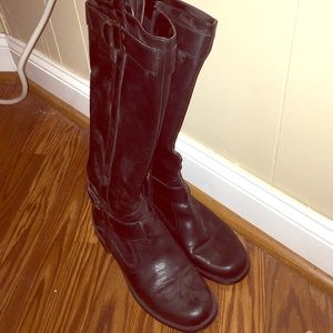 A2 Aerosoles black riding boots w/wide calf extend