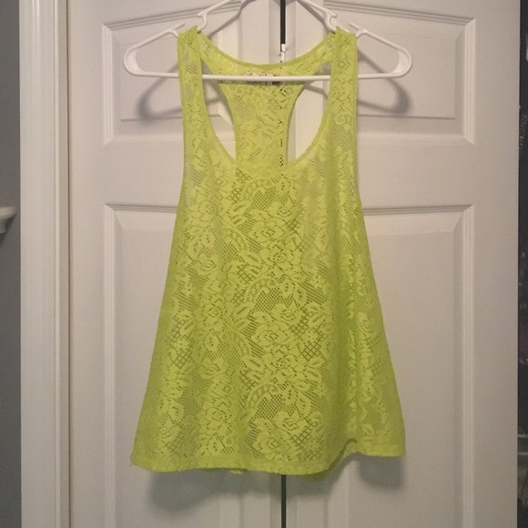 Neon SO lace tank top