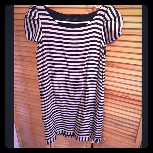 Zara striped silk dress!