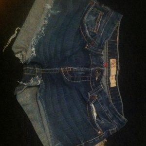 Buckle Denim shorts