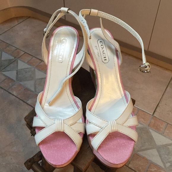 Coach wedge sandals size 7 - Picture 1 of 3