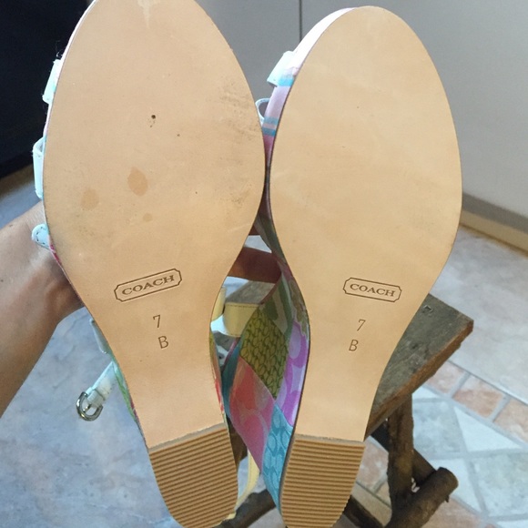 Coach wedge sandals size 7 - Picture 3 of 3