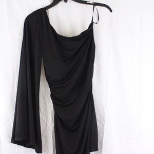 Black one shoulder dress