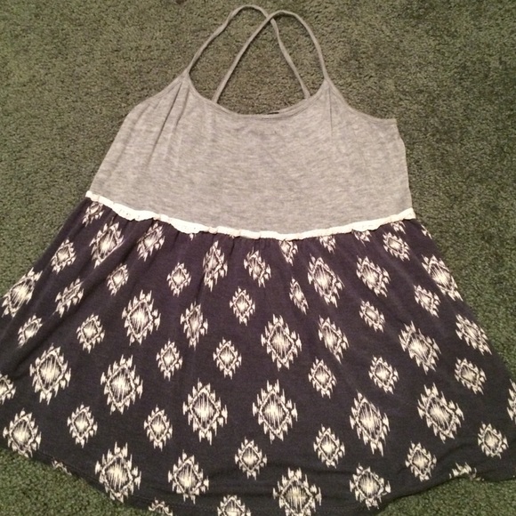 crossed back tank top