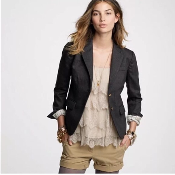 J. Crew Jackets & Blazers - J. Crew Charcoal Schoolboy blazer