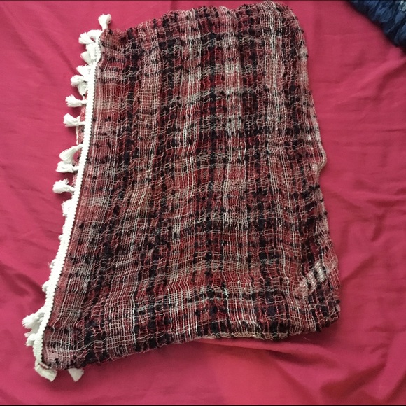 Colorful Infinity Scarf with Fringes - Picture 3 of 3